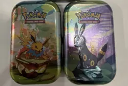 2 x Pokemon TCG Scarlet & Violet Prismatic Evolutions Mini Tins Sealed - Image 1