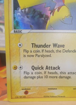 2006 Pokemon STAMPED EX Holon Phantoms Holo PIKACHU 78/110 - Image 2