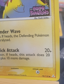 2006 Pokemon STAMPED EX Holon Phantoms Holo PIKACHU 78/110 - Image 5