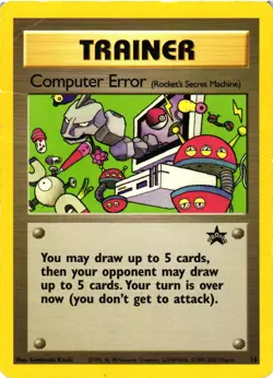 Pokemon TCG Computer Error 16 Black Star Promo Common DMG - Image 1