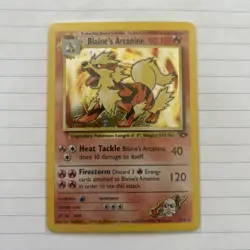 Blaine's Arcanine - 1/132 Gym Challenge Unlimited Holo Rare Pokemon - NM - Image 1