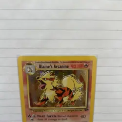 Blaine's Arcanine - 1/132 Gym Challenge Unlimited Holo Rare Pokemon - NM - Image 5