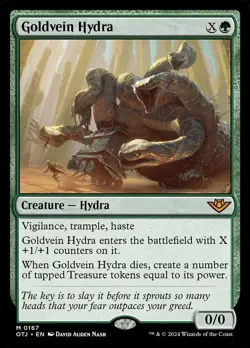 MTG Magic the Gathering Goldvein Hydra (167/441) Outlaws of Thunder Junction LP - Image 1