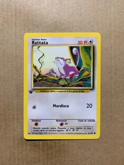 1st Edition SPANISH Rattata 61/102 Base Set - Common Pokemon Card - NM/Mint - Image 1