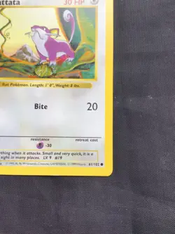 Pokemon Cards: Base Set 1st Edition Common: Rattata 61/102 - Image 4
