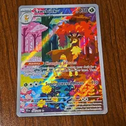 Sawsbuck 166/162 Scarlet & Violet Temporal Forces Pokemon Card NM Pack Fresh - Image 1