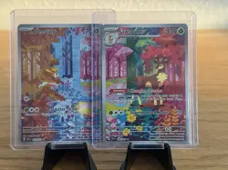 Pokemon Temporal Forces Sawsbuck Illustration Rare Card 166/162 Deerling 165/162 - Image 1