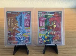 Pokemon Temporal Forces Sawsbuck Illustration Rare Card 166/162 Deerling 165/162 - Image 2