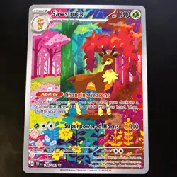 Pokemon TCG Sawsbuck Card 166/162 SV05: Temporal Forces NM - Image 1