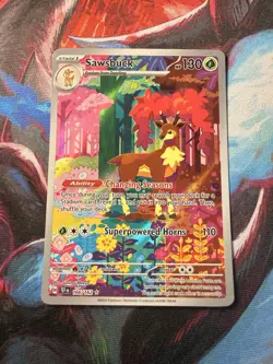 Pokemon TCG Sawsbuck Card 166/162 SV05: Temporal Forces NM - Image 1
