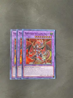 Yugioh! 3x Masquerade the Blazing Dragon MP22-EN208 Super Rare 1st Edition NM - Image 1