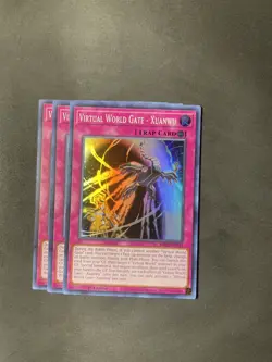 Yugioh! 3x Virtual World Gate - Xuanwu MP22-EN042 Super Rare 1st Ed NM - Image 1