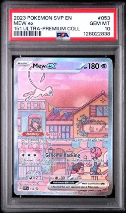 MEW EX 2023 POKEMON SCARLET & VIOLET SIR HOLO PROMO 053 GRADED PSA 10 - Image 1
