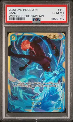 PSA 10 Gem Mint Sanji Wings of the Captain OP06-119 SEC One Piece Japanese Card - Image 1