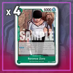 Roronoa Zoro EB02-019 R Extra Booster Anime 25th ONE PIECE TCG x4 - Image 1