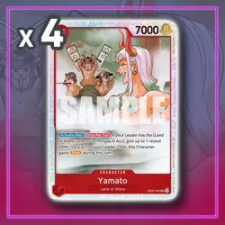 Yamato EB02-006 SR Extra Booster Anime 25th ONE PIECE TCG x4 - Image 1