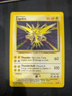 Zapdos 15/62 Holo Fossil Unlimited - Pokemon TCG Condition Shown 2nd - Image 1