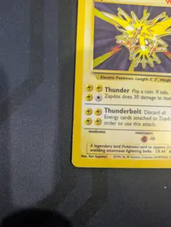 Zapdos 15/62 Holo Fossil Unlimited - Pokemon TCG Condition Shown 2nd - Image 5