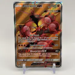 🔥Buzzwole GX 104/111 Crimson Invasion NM Full Art Ultra Rare Pokemon Card🔥 - Image 1
