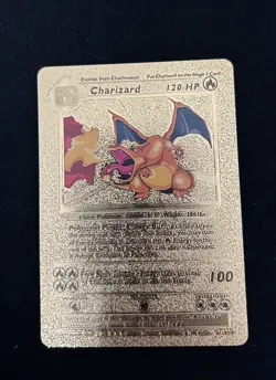 Charizard 4/102 Holo Base Set Gold Card N/mint Fresh out of the box - Image 1