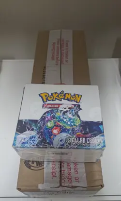 Pokemon TCG SV07 Stellar Crown Booster Box Sealed Case (6x Booster Box) - Image 1