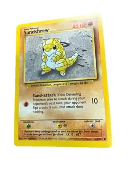 Pokemon TCG Sandshrew Base Set Shadowless 62/102 RB3 - Image 1