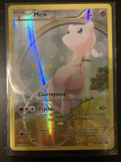 Pokemon TCG Mew XY110 Full Art Holo Black Star Promo Card 2016 - Image 1
