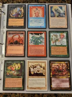 Vintage Magic The Gathering Binder Collection Card Lot MTG 1993-2003 Rares - Image 1