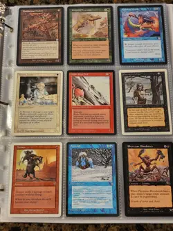 Vintage Magic The Gathering Binder Collection Card Lot MTG 1993-2003 Rares - Image 3