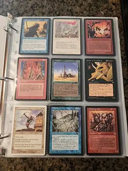 Vintage Magic The Gathering Binder Collection Card Lot MTG 1993-2003 Rares - Image 1