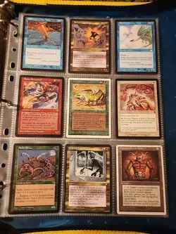 Vintage Magic The Gathering Binder Collection Card Lot MTG 1993-2003 Rares - Image 3