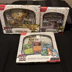 Pokemon TCG: Scarlet & Violet 151 Zapdos & Alakazam EX& poster collection Sealed - Image 1