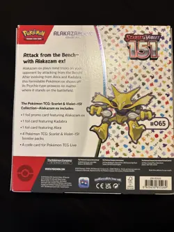 Pokemon TCG: Scarlet & Violet 151 Zapdos & Alakazam EX& poster collection Sealed - Image 3