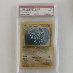 PSA 9 Machamp Pokemon Base Set 8/102 Holo 1st Edition 1999 - Mint - Image 1