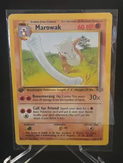 Marowak 39/64 Jungle 1st Edition Uncommon Pokemon Card Mitsuhiro Arita Art - Image 1