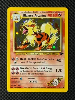 Pokemon Cards Blaine's Arcanine 1/132 Holo Gym Challenge Holo Rare NM - Image 1