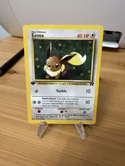 Pokemon Card Eevee 55/82 1st Edition Non Holo - Team Rocket - LP - Image 1