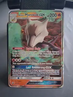 Pokemon Alolan Marowak GX SM187 Black Star Promo Ultra Rare Card NM LP Condition - Image 1