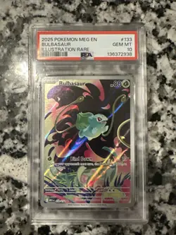 Pokemon Bulbasaur 2025 Full Art Holo Mega Evolutions Card 133/132 - Image 1