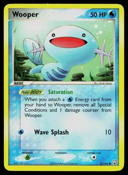 Pokemon Team Rocket Returns 81/109 Wooper Pokemon Card - Image 1