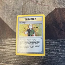 Lt. Surge - 17/132 - Pokemon Gym Heroes Unlimited Holo Rare Card WOTC - Image 1