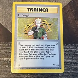 Lt. Surge - 17/132 - Pokemon Gym Heroes Unlimited Holo Rare Card WOTC - Image 4