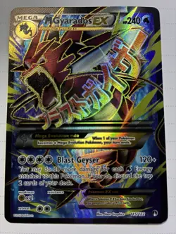 Mega M Gyarados EX 115/122 Breakpoint Ultra Rare Full Art Holo Pokemon Card - Image 1