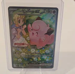 Pokemon Lillie's Clefairy EX Holo Basic Card 184/159 JTG English Psychic - Image 1