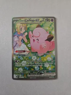 Pokemon Lillie's Clefairy EX Holo Basic Card 184/159 JTG English Psychic - Image 3