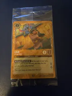 Lilo Escape Artist 25/P2 Promo Gold Glitter Foil Card Lorcana Azurite Sea SEALED - Image 1