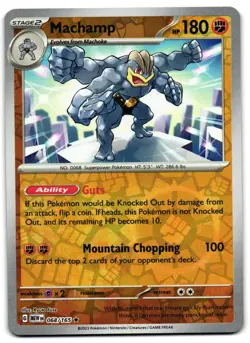 Machamp 068/165 - 151 Rare Pokemon TCG Reverse Holo - M/LP Card - Image 1