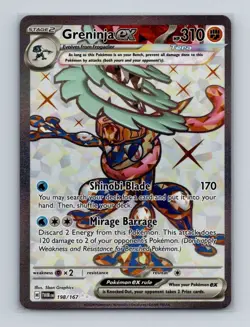 Greninja ex 198 2024 Pokemon Twilight Masquerade Full Art Ultra Rare Card NM+ - Image 1