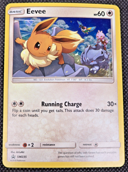 Eevee SM235 Sun & Moon Black Star Promo Ultra Rare Holo Pokemon TCG Card LP -L28 - Image 1