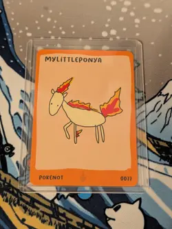 Pokenot 151 MyLittlePonya Card #0077 Ponyta Dysfunctional Passholder Pokemon NM - Image 1